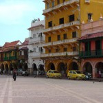 Koloniale panden in de oude stad van Cartagena