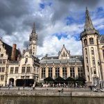 Historische panden op de Graslei in Gent